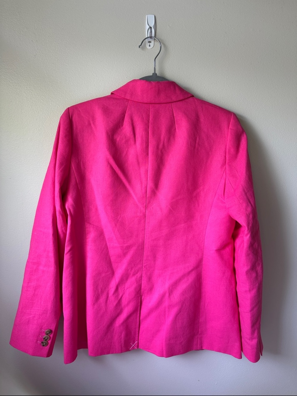 J. Crew Vibrant Pink Single-Button Blazer - SZ 10 - Picture 7 of 9